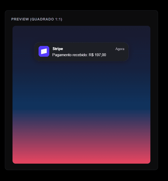 Mockup de notificação iOS