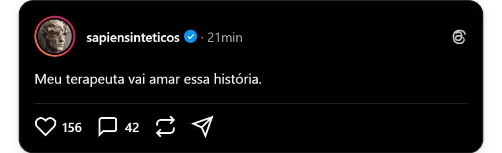 Mockup de post no Threads